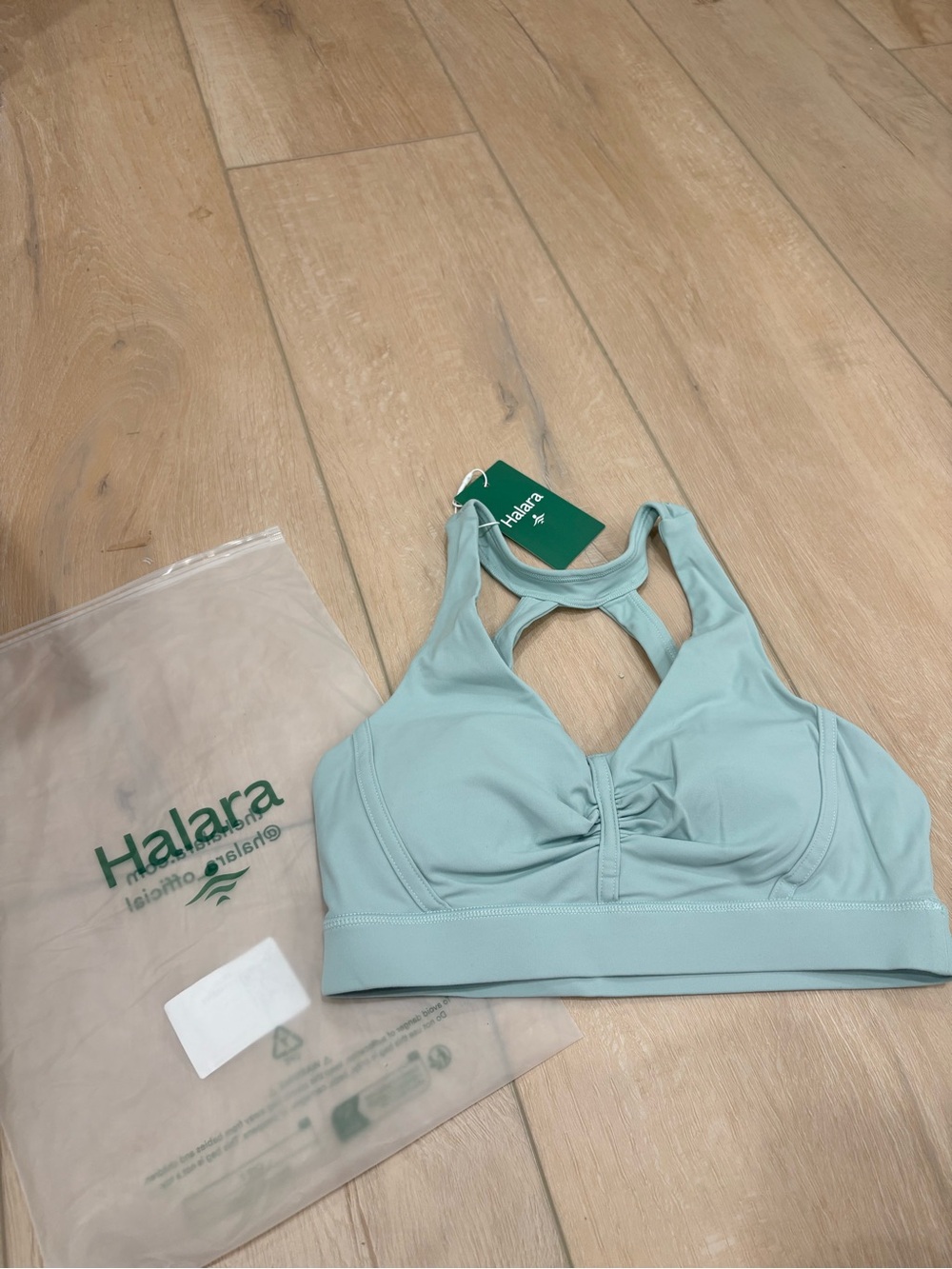 HALARA Seafoam Green Racerback Sports Bra